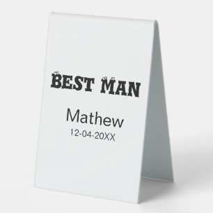 Plaque De Table Meilleur homme enterrement de vie de garçon ajoute