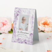 Plaque De Table Mémorial funéraire d'aquarelle violet Hydrangeas (In SItu (Mariage))