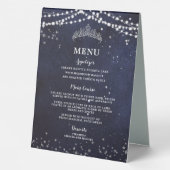 Plaque De Table Menu Boissons et Nourriture pour Quinceañera Nuit  (Verso)