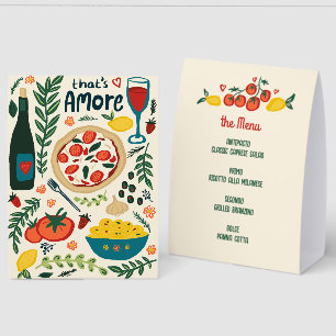Plaque De Table Menu C'est l'Amour Personnalisé Nourriture Italien