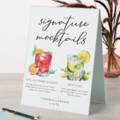 Plaque De Table Menu Chic de Mocktails de Mariage Negroni Mint Jul (En SItu (Tableau))