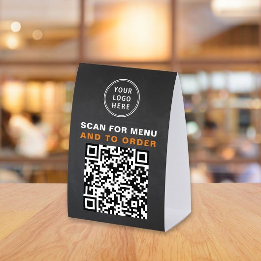 Plaque De Table Menu Code QR et Tableau à Craie de Commande