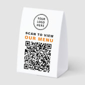 Plaque De Table Menu Code QR personnalisé (Verso)