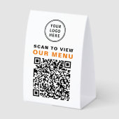 Plaque De Table Menu Code QR personnalisé (Recto)