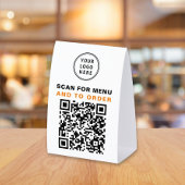 Plaque De Table Menu Code QR Scan pour Commander