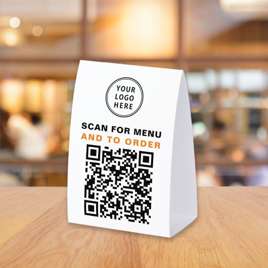 Plaque De Table Menu Code QR Scan pour Commander