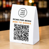 Plaque De Table Menu Code QR Scan pour Commander