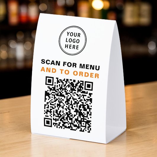 Plaque De Table Menu Code QR Scan pour Commander