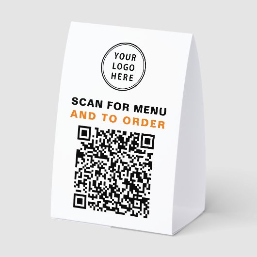 Plaque De Table Menu Code QR Scan pour Commander (Verso)