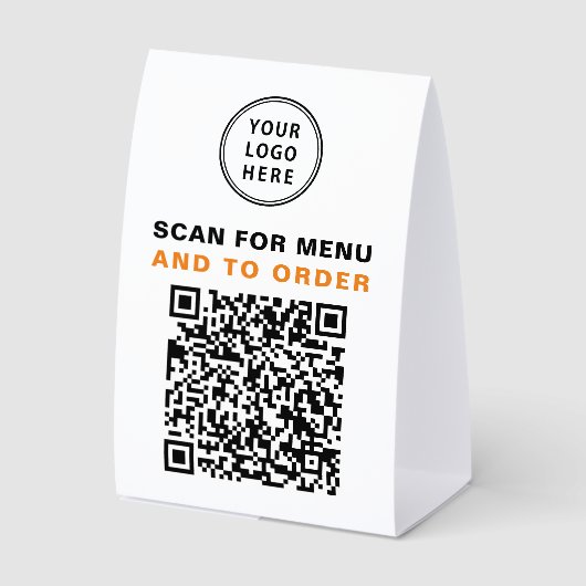 Plaque De Table Menu Code QR Scan pour Commander (Recto)