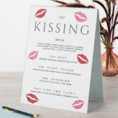 Plaque De Table Menu de baiser Lèvres rose rouge Réception de mari (En SItu (Tableau))
