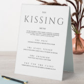 Plaque De Table Menu de baiser Réception de mariage noir et blanc (En SItu (Tableau))