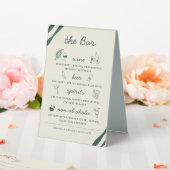 Plaque De Table Menu de bar manuscrit dessiné à la main de manière (In SItu (Mariage))