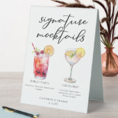 Plaque De Table Menu de boissons sans alcool Shirley Temple Lemon (En SItu (Tableau))