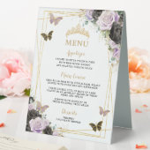 Plaque De Table Menu de la barre alimentaire à double face violet  (In SItu (Mariage))