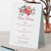 Plaque De Table Menu de la barre de Mariage de Noël rouge Poinsett (En SItu (Tableau))