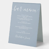 Plaque De Table Menu de la barre de Mariage du script de signature (Recto)