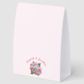 Plaque De Table Menu de mariage Bouquet de pivoines (Arrière)