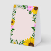 Plaque De Table Menu de mariage floral de tournesol rustique de ma (Verso)