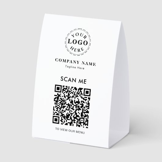 Plaque De Table Menu de paiement moderne avec code QR (Verso)