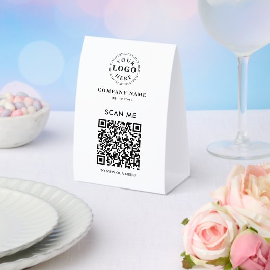 Plaque De Table Menu de paiement moderne avec code QR (Insitu (mariage))