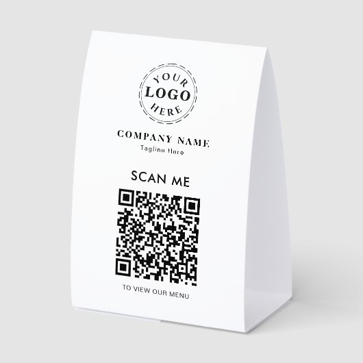Plaque De Table Menu de paiement moderne avec code QR (Recto)