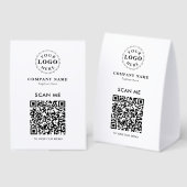 Plaque De Table Menu de paiement moderne avec code QR (Recto/verso)