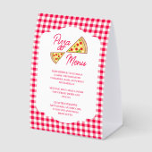 Plaque De Table Menu de pizza pour la fête de mariage That's Amore (Recto)