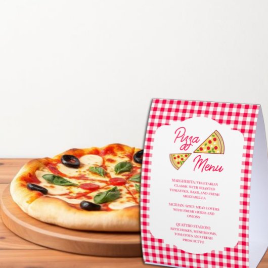 Plaque De Table Menu de pizza pour la fête de mariage That's Amore