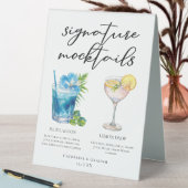 Plaque De Table Menu des Blue Lagoon Lemon Drop Mariage Mocktails (En SItu (Tableau))