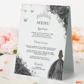 Plaque De Table Menu des boissons alimentaires Floral Quinceañera (In SItu (Mariage))