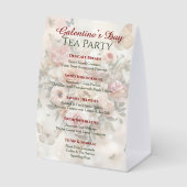 Plaque De Table Menu du brunch de jardin Galentine Rose Rococo Pap (Recto)