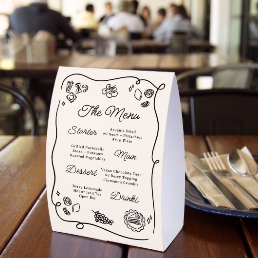 Plaque De Table Menu Fantaisiste & Capricieux (Insitu (restaurant))