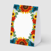 Plaque De Table Menu Floral de Mariage d'Été de Jardin (Verso)