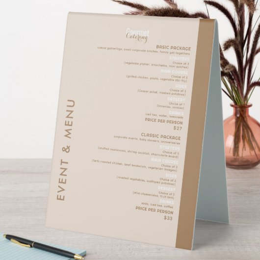 Plaque De Table Menu Gastronomique (En SItu (Tableau))