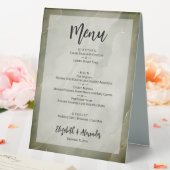 Plaque De Table Menu Mariage Budget Dark Green Gold Marble (In SItu (Mariage))