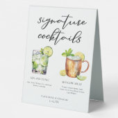 Plaque De Table Menu Mariage Highball Signature Cocktails (Verso)