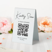 Plaque De Table menu mariage simple et tendance qr code (In SItu (Mariage))