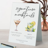 Plaque De Table Menu Mocktail Mojito Vierge Martini au Chocolat (En SItu (Tableau))