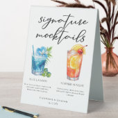 Plaque De Table Menu Mocktails Blue Lagoon Summer Sunrise (En SItu (Tableau))