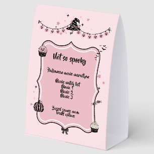 Plaque De Table Menu Pas si Fantomatique de Pinkoween
