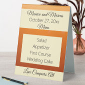 Plaque De Table Menu Programme d'événements Automne Amber Skies Ma (En SItu (Tableau))