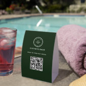 Plaque De Table Menu QR Code Restaurant Logo Rustique Business Ped (InVersositu (sur table))
