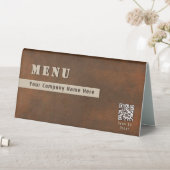 Plaque De Table Menu QR Code scannable avec pochoir gras en fer ru (En SItu (Tableau))