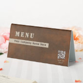 Plaque De Table Menu QR Code scannable avec pochoir gras en fer ru (In SItu (Mariage))