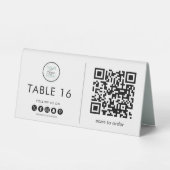 Plaque De Table Menu Table Commande code QR (Recto)