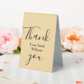 Plaque De Table Merci de ajouter nom pastel jaune bohème mariage (In SItu (Mariage))