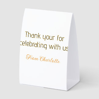 Plaque De Table merci de célébrer avec nous jaune noir simple