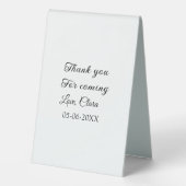 Plaque De Table merci d'être venu nom du message texte (Verso)