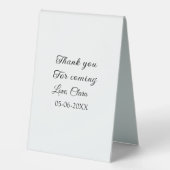 Plaque De Table merci d'être venu nom du message texte (Recto)